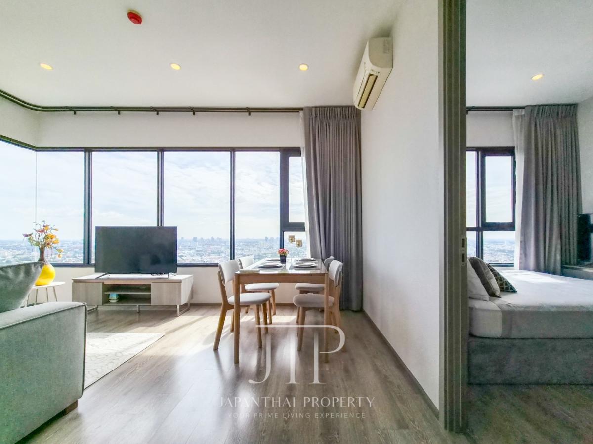 *Knightsbridge Prime Onnut*  Rent: 50,000THB  Super high floor open view 55sq.m 2bed unit for rent in Onnut 