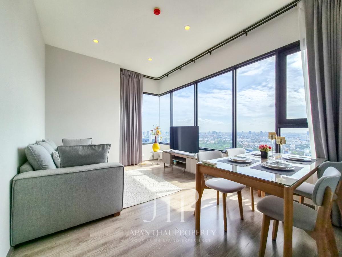 *Knightsbridge Prime Onnut*  Rent: 50,000THB  Super high floor open view 55sq.m 2bed unit for rent in Onnut 