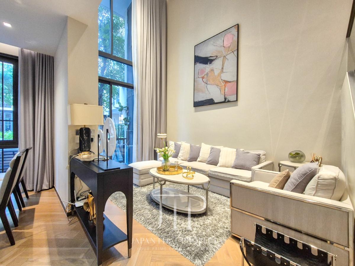 *Reserve Sukhmvit 61*  Rent: 110,000THB Pool access 125sq.m duplex 2bed unit for rent in Ekkamai area  